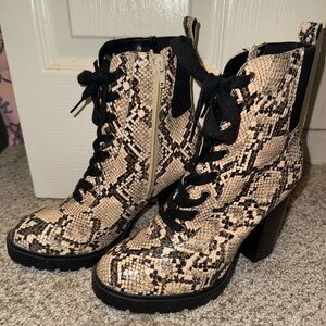 Steve Madden Snakeskin Ankle Boots